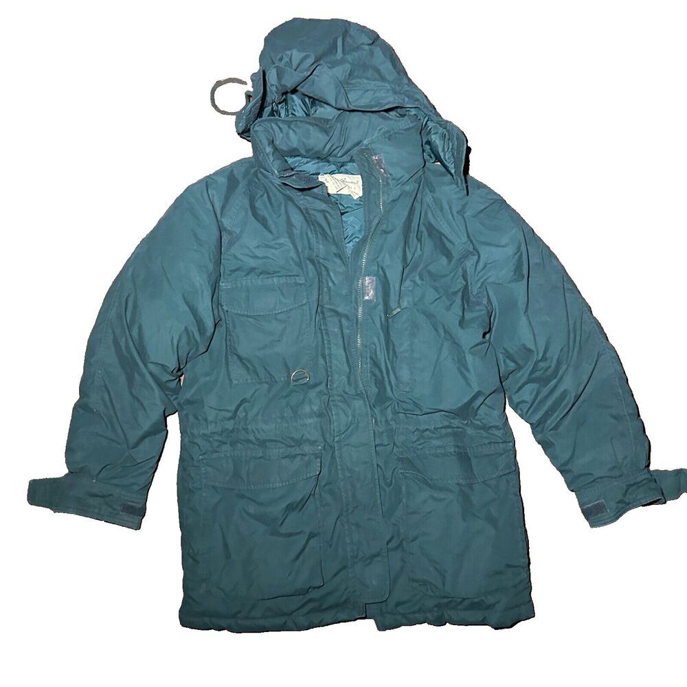 Vintage Eddie Bauer Women's Snow Line Goose Down Parka Jacket Forest Green Small